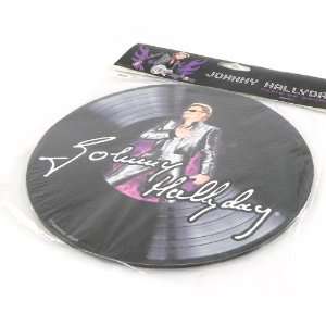  Mousepads Johnny Halliday vinyl disc.