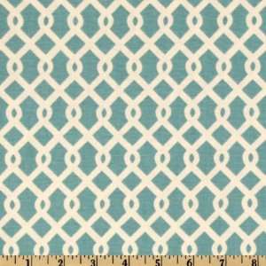  54 Wide Waverly Ellis Turquoise Fabric By The Yard: Arts 
