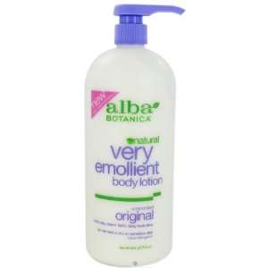  Alba Botanica   Very Emollient Unscented Body Lotion, 32 