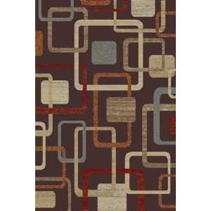    Tayse Festival Collection 8708 Brown   5 3 Round: Home & Kitchen