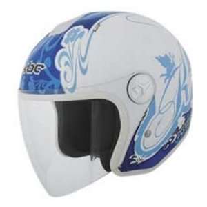  KBC OFS WOMEN LAV_WHITE 2XL MOTORCYCLE Open Face Helmet 