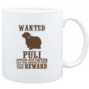  Mug White  Wanted Puli   $1000 Cash Reward  Dogs: Sports 