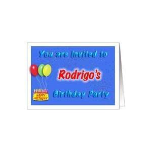 Rodrigos Birthday, Invitation to the Party Card: Toys 