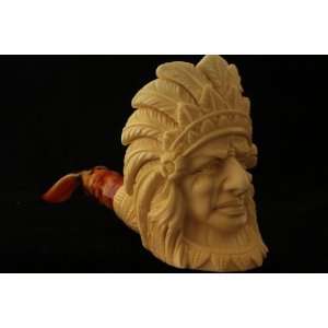 Meerschaum Pipe   BIG CHIEF from Master Carver Emin Brothers   Tobacco 