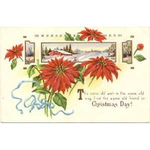    1910 Vintage Holiday Postcard   Christmas Day 