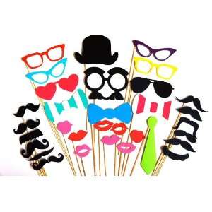   Brightly Colored Fun Photo Booth Party Props: Health & Personal Care