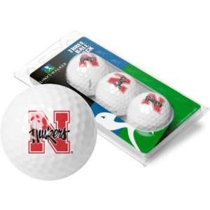 Nebraska Cornhuskers Top Flite XL Golf Balls 3 Ball Sleeve (Set of 3 