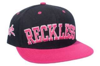  Young & Reckless Block Snapback Hat   Grey / Pink 
