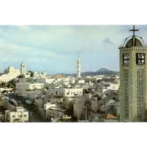  1980s Vintage Postcard Panoramic View of Bethlehem West 