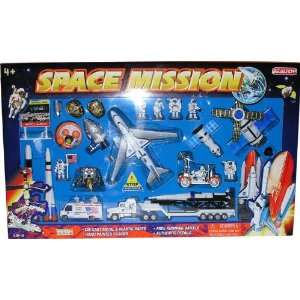  Space Mission 28 Piece Playset wMission Control Sign Toys 