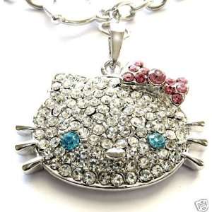  HELLO KITTY BABY BLUE EYES CRYSTAL NECKLACE 17 HOT 