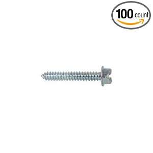 10X5/8 Slotted Hex Head Washer Sheet Metal Screw (100 count):  