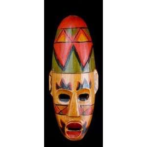  Small Colorful Tribal Handcarved Mask From Bali