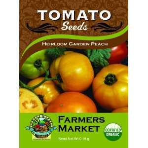  Organic Garden Peach Heirloom Tomato Seeds: Patio, Lawn 