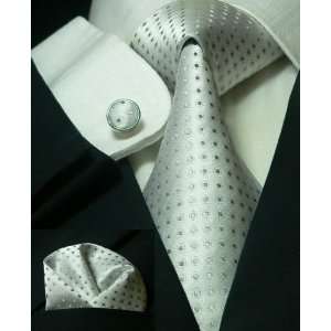   Mens Solid Gray 100% Silk Tie Set TheDapperTie 11E: Everything Else
