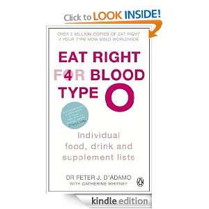 Eat Right for Blood Type O: Individual Food, Drink and Supplement 