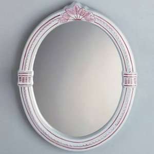  Herbeau 120303 Moustier Rose Coquille Oval Mirror 1203 