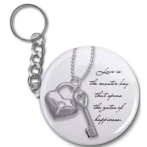   Of Love Valentines Day 2.25 Button Style Key Chain: Everything Else