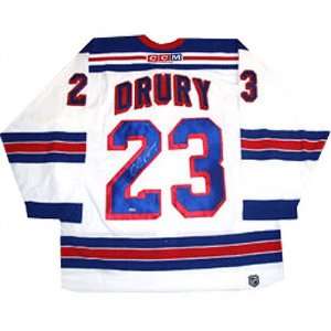  Chris Drury New York Rangers Autographed White Replica 