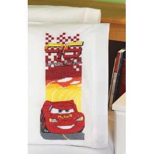  Janlynn Stamped Cross Stitch Kit, Cars Lightning McQueen 