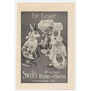   Ham Bacon Little Cook Easter Bunny Print Ad (13823): Home & Kitchen