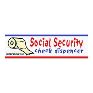  Social Security Check Dispencer   Refrigerator Magnets 7x2 