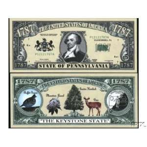  Set of 10 Bills 1787 Pennsylvania State Bill Toys & Games