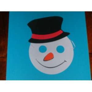   12 ~ Snowman Masks (Foam) ~ Christmas / Frosty ~ NEW: Toys & Games