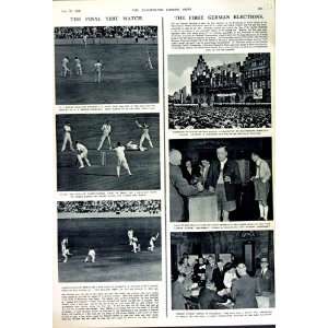  1949 CRICKET TEST MATCH ENGLAND ZEALAND GERMAN VOTING 