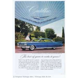  1960 Cadillac Blue Cadillac Coupe Vintage Ad: Everything 