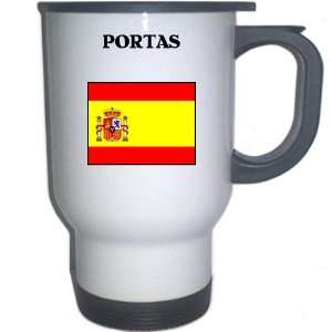  Spain (Espana)   PORTAS White Stainless Steel Mug 