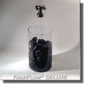  Glass Cylinder Nickel Cross Handle Faux Flow DELUXE 