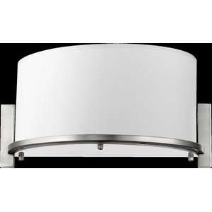   65 Tate   One Light Wall Sconce, Satin Nickel Finish with White Shade