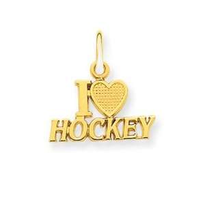   14k i Love Hockey Charm   Measures 15.1x14.5mm   JewelryWeb: Jewelry
