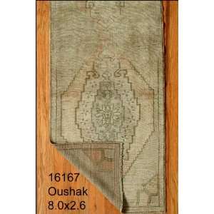  2x8 Hand Knotted Oushak Turkey Rug   26x80