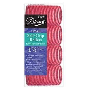  DIANE Self Grip Rollers 1 1/2 inch Red 4 Pack (Model:3721 