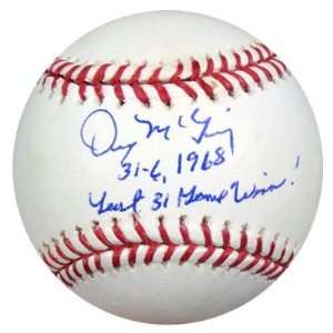   Denny McLain Baseball   31 6 1968 Last 31 Game Winner PSA DNA #K33784