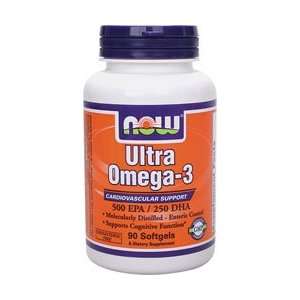  NOW Foods   Ultra Omega 3 500 EPA/250 DHA   90 Softgels 