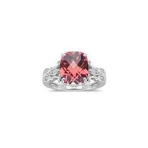  0.06 Cts Diamond & 3.88 Cts Pink Tourmaline Ring in 14K 
