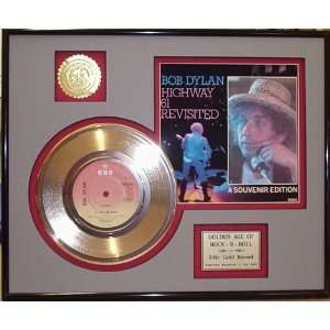 Bob Dylan Highway 61 Revisited Framed 24kt Gold Record Artwork 