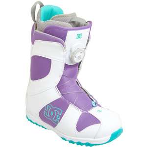  DC Search Snowboard Boots Womens White Purple Boa Freestyle  