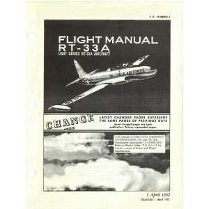  Lockheed RT 33A Aircraft Flight Manual Lockheed Books