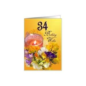  34th Birthday Wishes Greeting Card Card Toys & Games