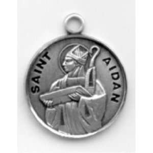  St. Aidan   Sterling Silver Medal (20 Chain): Everything 