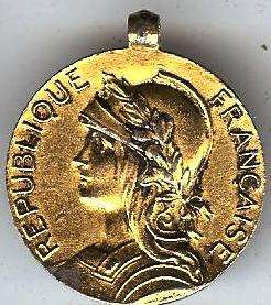 old FRANCE Coin medal medallion Republique Francaise  