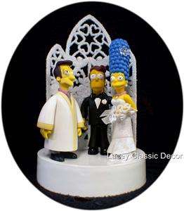 Rev LOVEJOY Wedding Cake Topper Homer & Marge Simpsons  