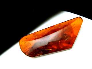 Natural Amber Carved Brooch Inclusions C Clasp Vintage  
