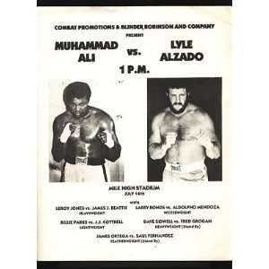  Muhammad Ali Lyle Alzado Program July 14, 1979 Rare 