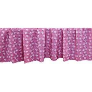  Pink floral Twin 3 Pcs Bed skirt: Home & Kitchen
