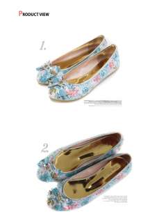   Shoes★ Womens Lady Shoes Floral Prints Mary Janes Ballet Flats #0622